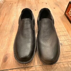 Propet Black Slip-On Pebbled Leather Loafers